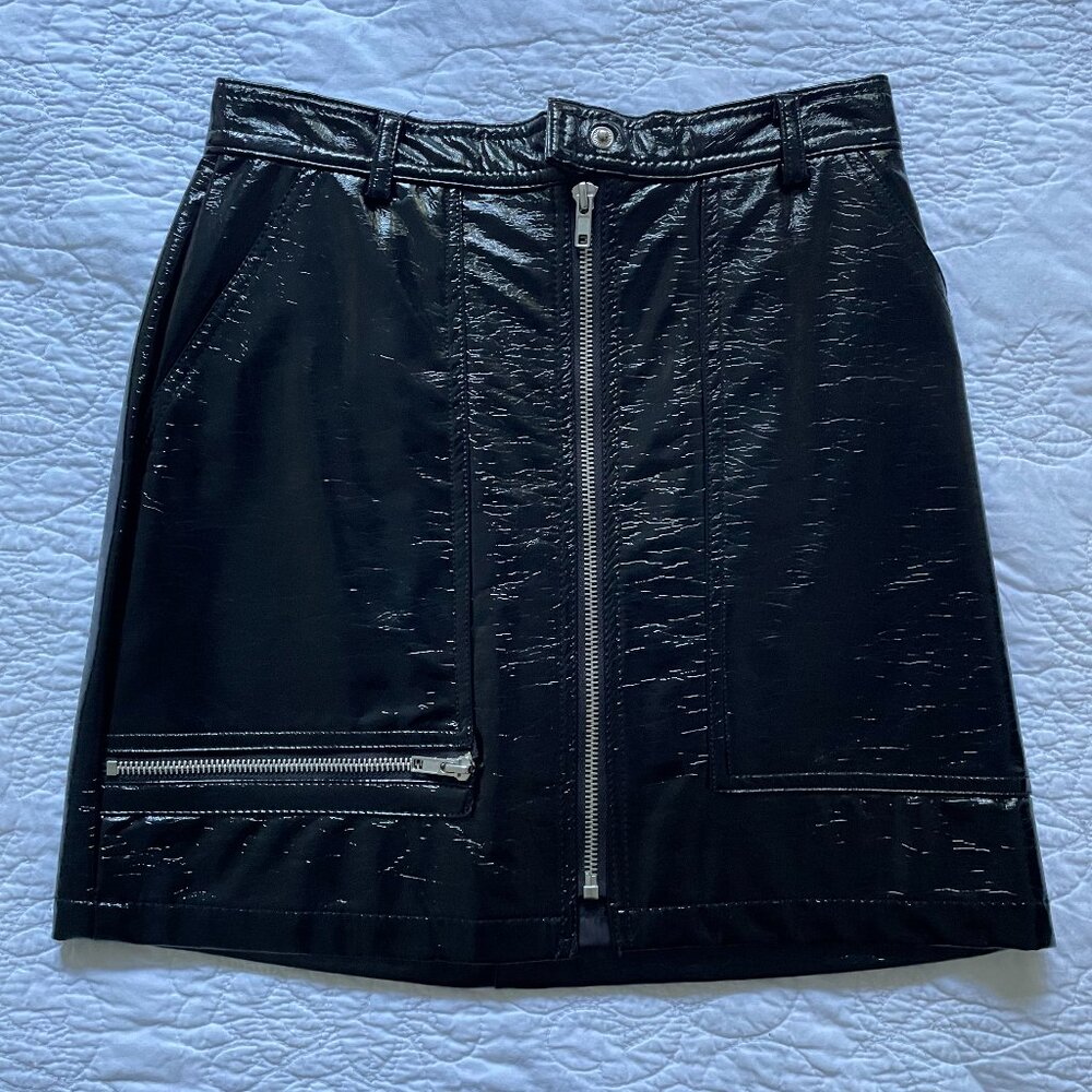 Black Moto Mini Skirt